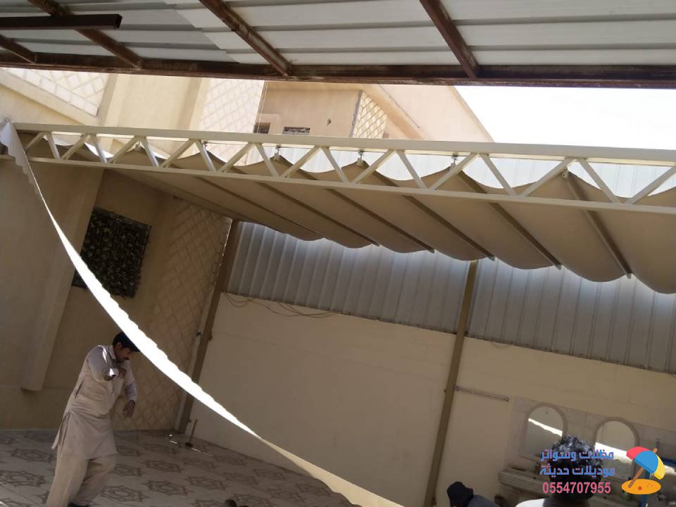 مظلات متحركة 0554707955 موديلات حديثة من مظلات متحركه بالريموت بالرياض