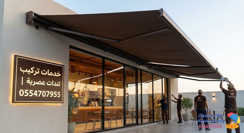 خدمات تركيب تندات محلات | تصاميم عصرية وأسعار منافسة فقط تواصل معنا 0554707955